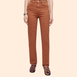 Re/Done Straight Jeans Washed Terracotta